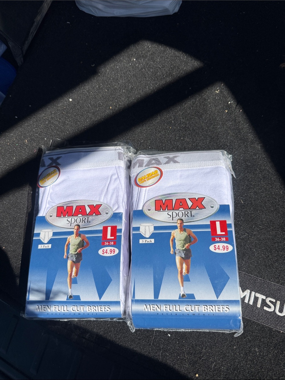 MAX Sport Men’s Full Cut Briefs - White (Large) 2 packs